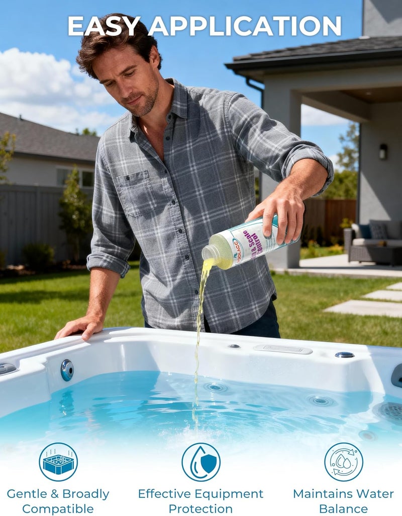 POOLACC Stain and Scale Control for Hot Tub & Spa, Prevents Stain & Scale Buildup, Removes Fresh Metal & Copper Stains, Compatible with Any Spa, Fast-Acting & Easy to Use, 32oz - Image 5